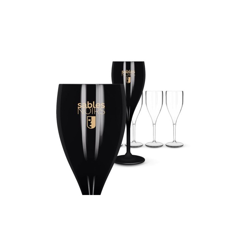 Flûte à Champagne Réutilisable Éco-responsable en Plastique Tritan 16 cl - Ras Bord objet publicitaire robuste