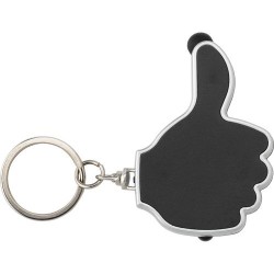 Porte-clés torche personnalisable Melvin Matières : acier Couleurs : noir