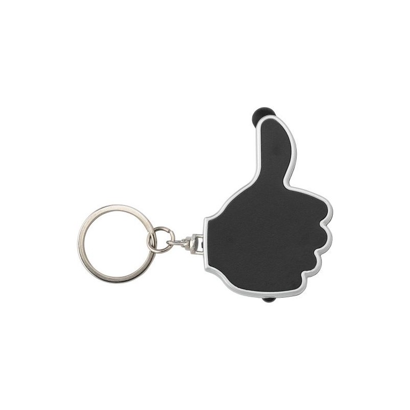 Porte-clés torche personnalisable Melvin Matières : acier Couleurs : noir