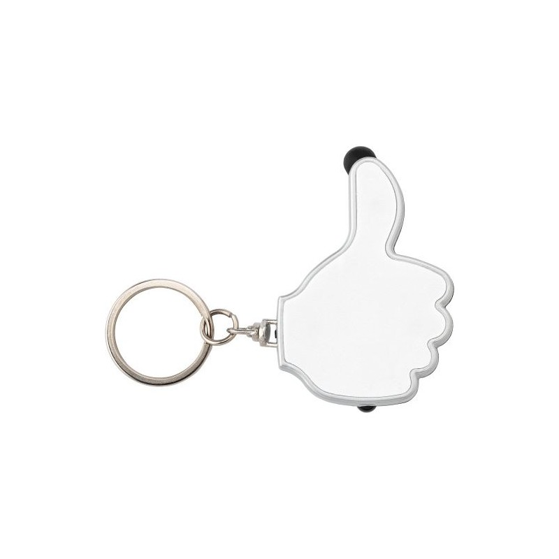 Porte-clés torche personnalisable Melvin Matières : acier Couleurs : blanc goodies publicitaire événementiel