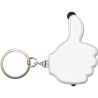 Porte-clés torche personnalisable Melvin Matières : acier Couleurs : blanc goodies publicitaire événementiel