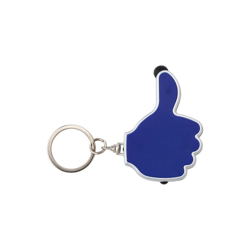 Porte-clés torche personnalisable Melvin Matières : acier Couleurs : blanc marquage couleur éclatante