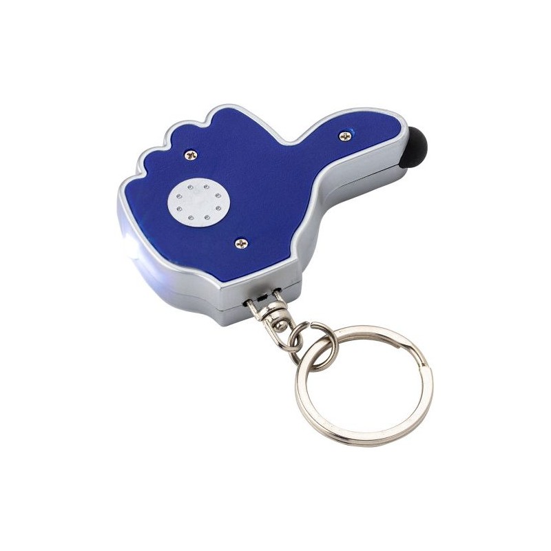 Porte-clés torche personnalisable Melvin Matières : acier Couleurs : blanc personnalisation rapide en France