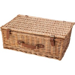 Panier pique-nique en osier personnalisé pour 4 personnes - Levin Matières : bois Couleurs : brun 2