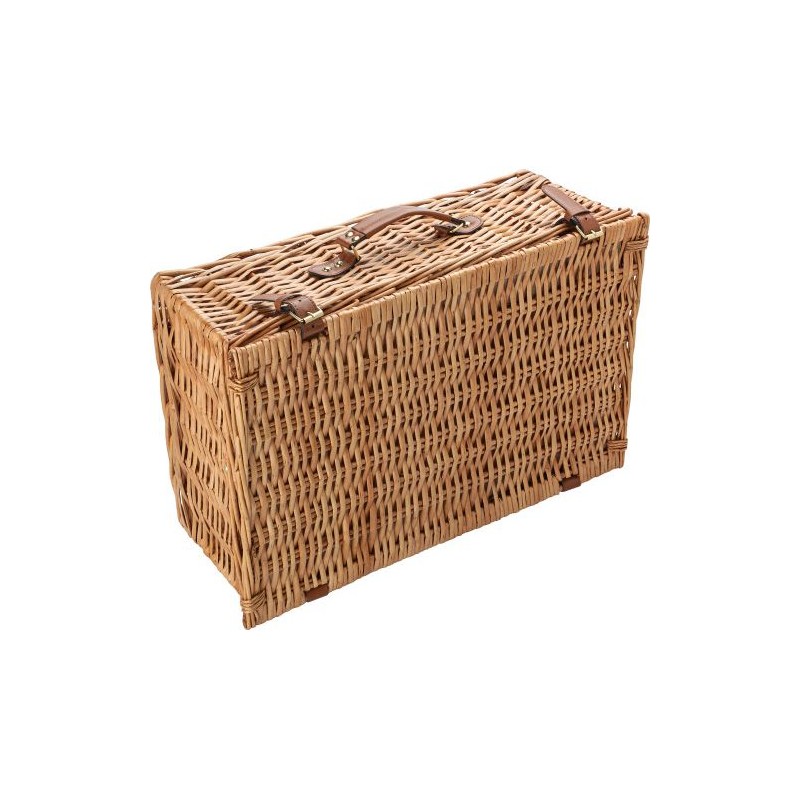Panier pique-nique en osier personnalisé pour 4 personnes - Levin Matières : bois Couleurs : brun goodies publicitaire événement