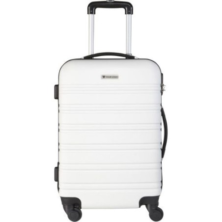 Trolley rigide  en ABS - Serafina Matières : aluminium Couleurs : blanc personnalisation rapide en France