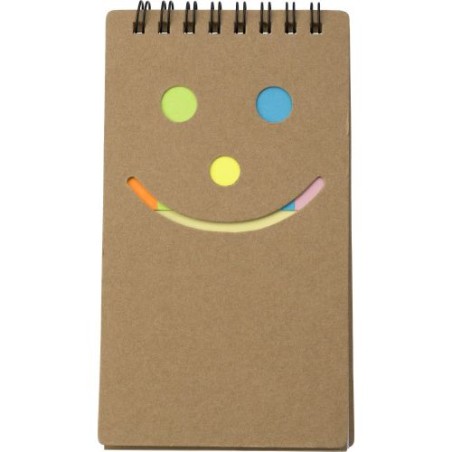Carnet cartonné à spirale personnalisé - Kim Matières : carton Couleurs : brun