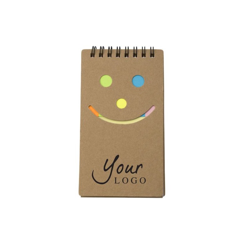 Carnet cartonné à spirale personnalisé - Kim Matières : carton Couleurs : brun personnalisable avec votre logo