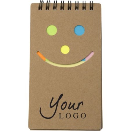Carnet cartonné à spirale personnalisé - Kim Matières : carton Couleurs : brun personnalisable avec votre logo