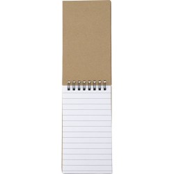 Carnet cartonné à spirale personnalisé - Kim Matières : carton Couleurs : brun cadeau entreprise pas cher