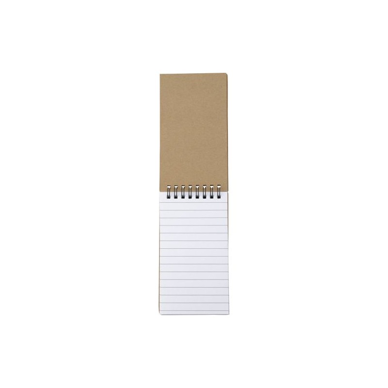 Carnet cartonné à spirale personnalisé - Kim Matières : carton Couleurs : brun cadeau entreprise pas cher