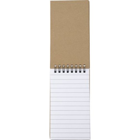 Carnet cartonné à spirale personnalisé - Kim Matières : carton Couleurs : brun cadeau entreprise pas cher