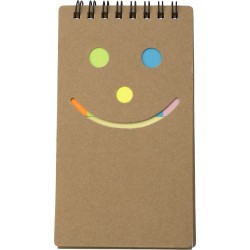 Carnet cartonné à spirale personnalisé - Kim Matières : carton Couleurs : brun marquage laser ultra précis