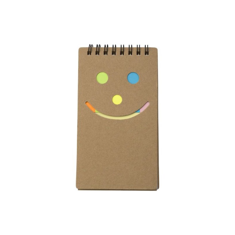 Carnet cartonné à spirale personnalisé - Kim Matières : carton Couleurs : brun marquage laser ultra précis