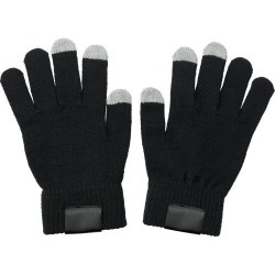 Gants Pratiques à Écran Tactile avec 3 Embouts - Elena Matières : acrylique Couleurs : noir