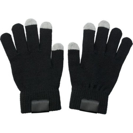 Gants Pratiques à Écran Tactile avec 3 Embouts - Elena Matières : acrylique Couleurs : noir