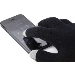 Gants Pratiques à Écran Tactile avec 3 Embouts - Elena Matières : acrylique Couleurs : noir 2