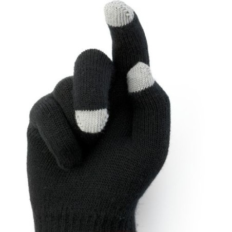 Gants Pratiques à Écran Tactile avec 3 Embouts - Elena Matières : acrylique Couleurs : noir impression haute définition