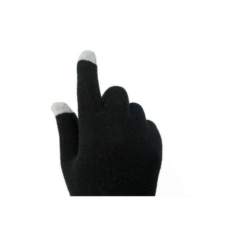 Gants Pratiques à Écran Tactile avec 3 Embouts - Elena Matières : acrylique Couleurs : noir cadeau collaborateur premium