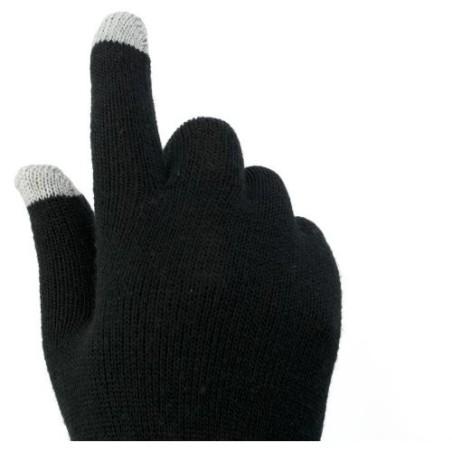Gants Pratiques à Écran Tactile avec 3 Embouts - Elena Matières : acrylique Couleurs : noir cadeau collaborateur premium