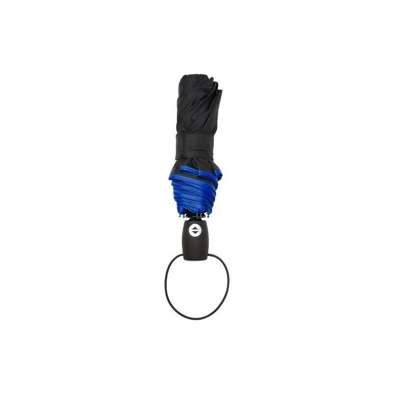 Parapluie pliable tempête personnalisé Ben Matières : pongée Couleurs : bleu