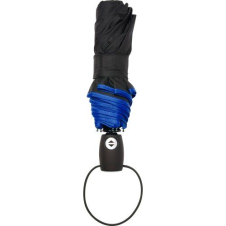 Parapluie pliable tempête personnalisé Ben Matières : pongée Couleurs : bleu