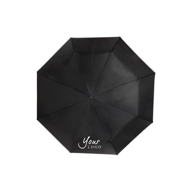 Parapluie pliable tempête personnalisé Ben Matières : pongée Couleurs : bleu goodies personnalisé en stock