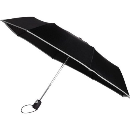 Parapluie pliable tempête personnalisé Ben Matières : pongée Couleurs : bleu personnalisation sur mesure