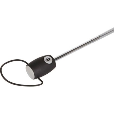 Parapluie pliable tempête personnalisé Ben Matières : pongée Couleurs : gris clair objet promotionnel éco-responsable