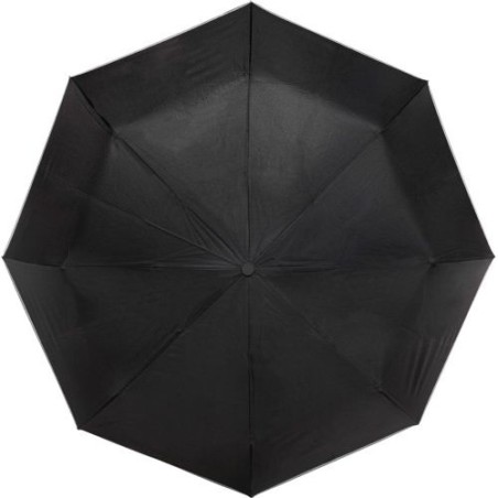 Parapluie pliable tempête personnalisé Ben Matières : pongée Couleurs : gris clair impression logo haute qualité