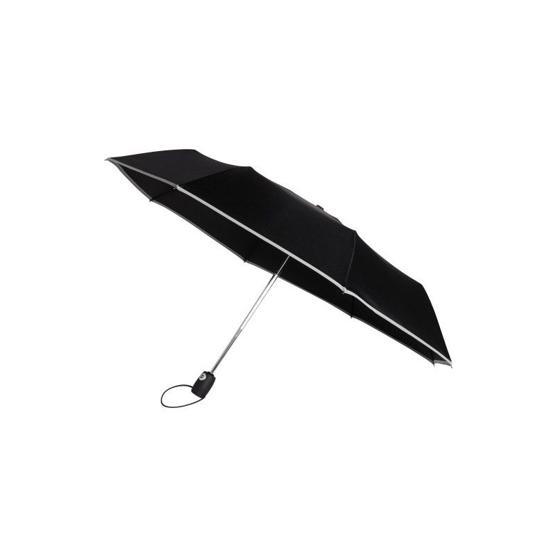 Parapluie pliable tempête personnalisé Ben Matières : pongée Couleurs : gris clair goodies publicitaire durable