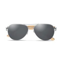 Lunettes de soleil s en bambou personnalisées - Protection UV400 HONIARA Matières : bambou Couleurs : noir cadeau collaborateur 