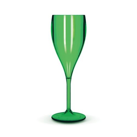 Flûte à Champagne Réutilisable Éco-responsable en Plastique Tritan 16 cl - Ras Bord personnalisable avec votre logo
