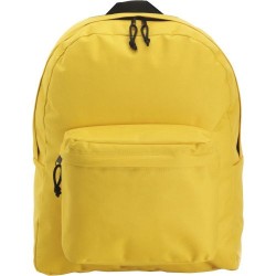 Sac à dos personnalisé en polyester Livia Matières : polyester Couleurs : jaune marquage laser ultra précis