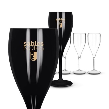 Flûte à Champagne Réutilisable Éco-responsable en Plastique Tritan 16 cl - Ras Bord objet promo petit budget