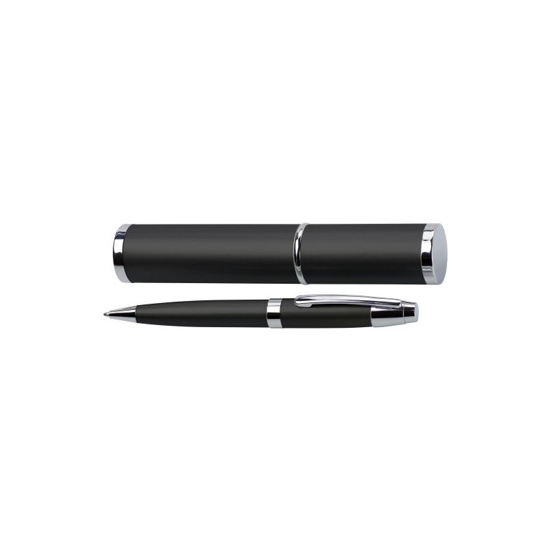 Stylo bille assorti personnalisé dans un tube Mark Matières : métal Couleurs : noir