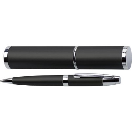 Stylo bille assorti personnalisé dans un tube Mark Matières : métal Couleurs : noir