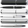 Stylo bille assorti personnalisé dans un tube Mark Matières : métal Couleurs : blanc impression haute définition