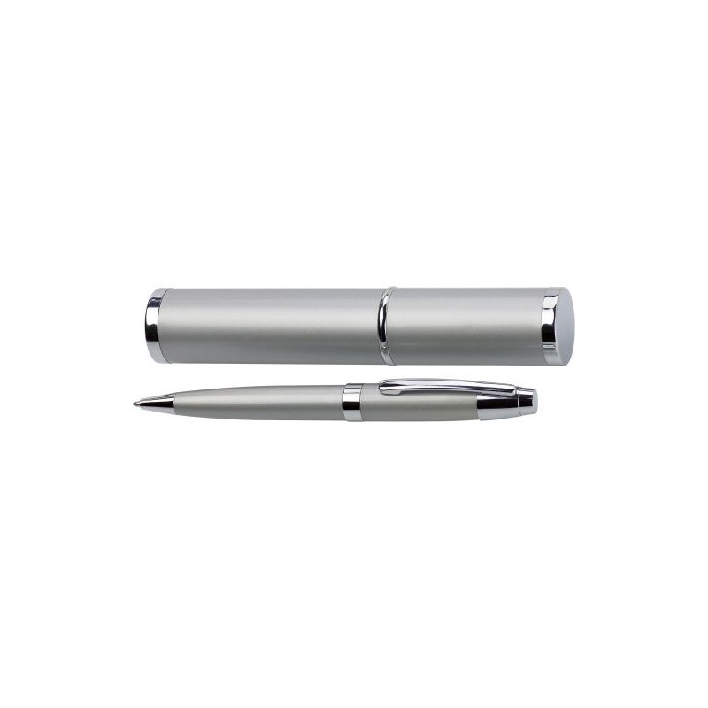 Stylo bille assorti personnalisé dans un tube Mark Matières : métal Couleurs : argenté objet promotionnel éco-responsable