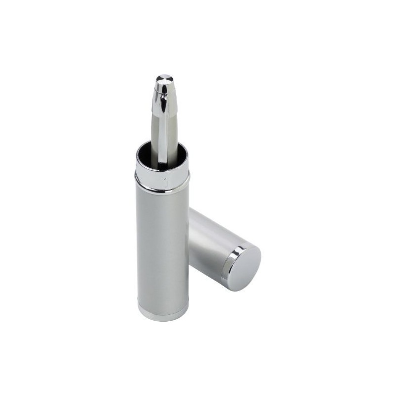 Stylo bille assorti personnalisé dans un tube Mark Matières : métal Couleurs : argenté goodies personnalisé en stock