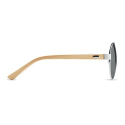 Lunettes de soleil s en bambou personnalisées - Protection UV400 HONIARA Matières : bambou Couleurs : noir personnalisation rapi