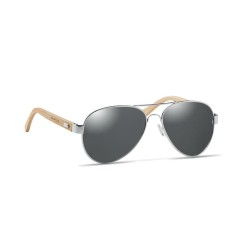 Lunettes de soleil s en bambou personnalisées - Protection UV400 HONIARA Matières : bambou Couleurs : noir goodies personnalisé 