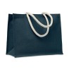Sac Shopping Éco-responsable Personnalisé en Jute Élégant AURA Matières : jute Couleurs : bleu