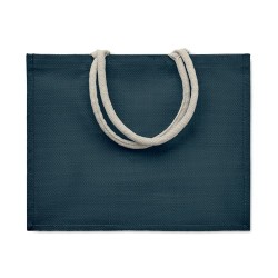 Sac Shopping Éco-responsable Personnalisé en Jute Élégant AURA Matières : jute Couleurs : bleu 2