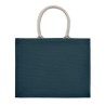 Sac Shopping Éco-responsable Personnalisé en Jute Élégant AURA Matières : jute Couleurs : bleu objet promotionnel éco-responsabl