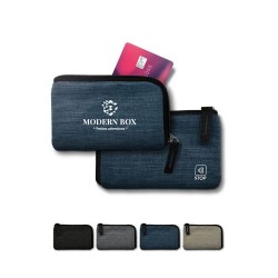 Porte-monnaie anti RFID  en rPET avec porte-carte de crédit - Personnalisé 2