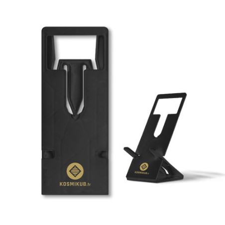 SUPPORT TELEPHONE REPLIABLE EXTRA-PLAT EN MATIERE RECYCLEE