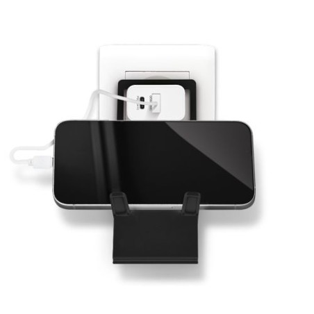 SUPPORT TELEPHONE REPLIABLE EXTRA-PLAT EN MATIERE RECYCLEE