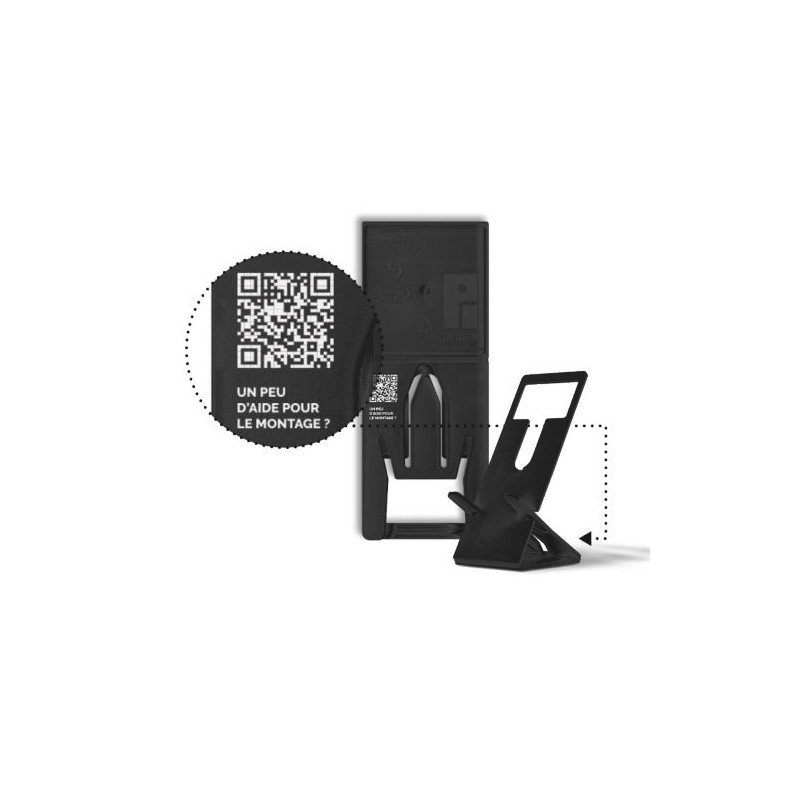 Support repliable extra-plat en matière recyclée pour téléphone marquage laser ultra précis