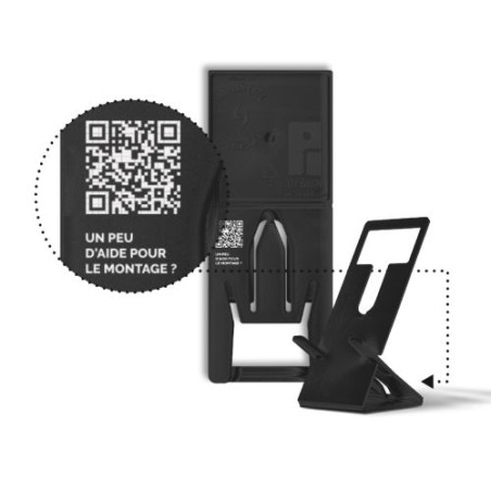 Support repliable extra-plat en matière recyclée pour téléphone marquage laser ultra précis